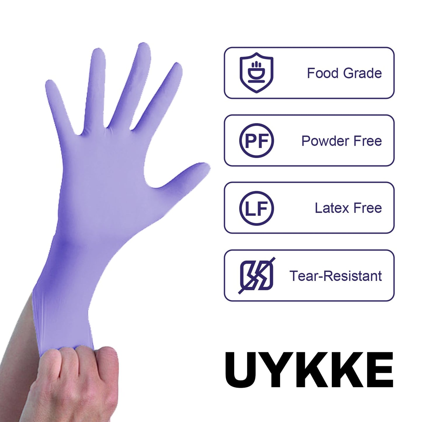 UYKKE 4 Mil Purple Nitrile Gloves — 2000 Count