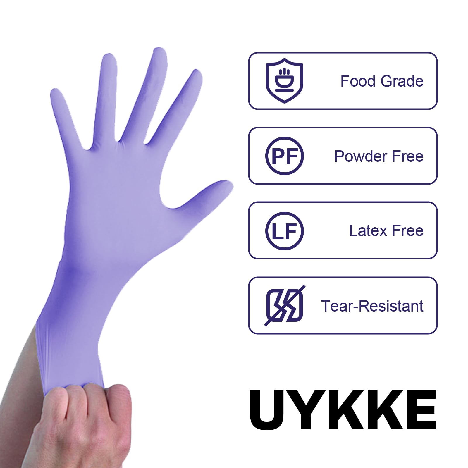 UYKKE 4 Mil Purple Nitrile Gloves — 2000 Count