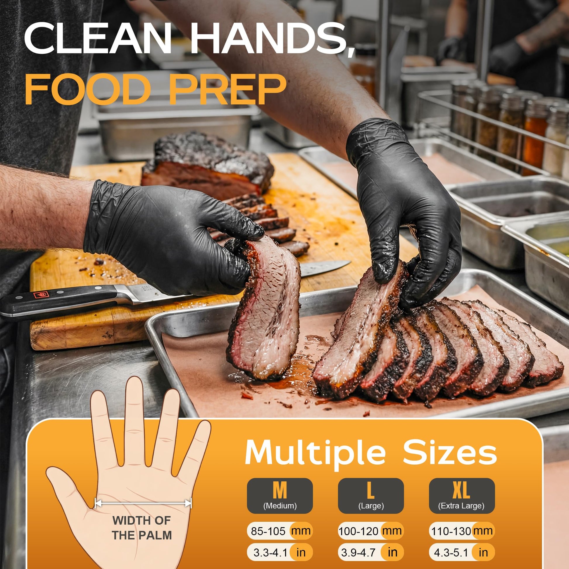 UYKKE SuSwel Series 6 Mil Black Nitrile Gloves — 100 / 1000 Count